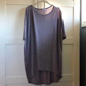 Soft purple/heathered Iris Lularoe Irma shirt L.